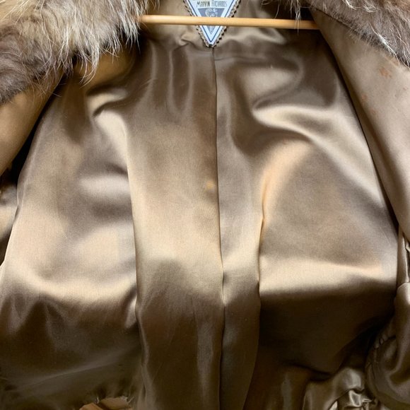 Women's leather overcoat with fur collar J Percy for Marvin Richards - Picture 2 of 7